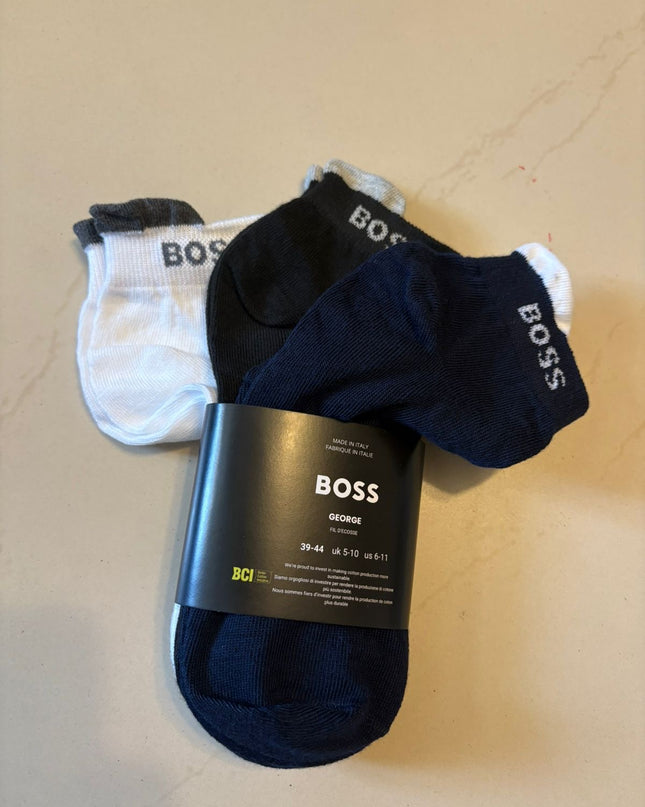 HB Essential Logo Ankle Socks – 3 Pack
