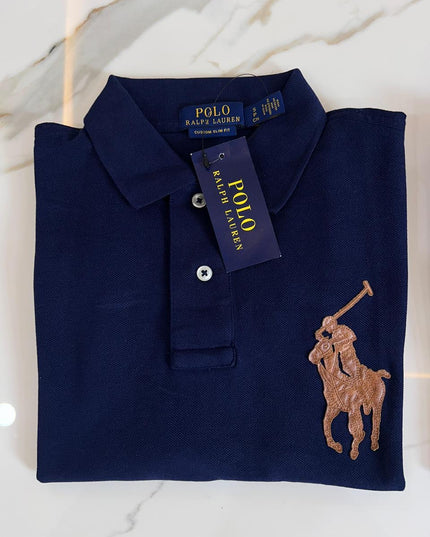 PRL Leather Patch Men’s Polo Shirt