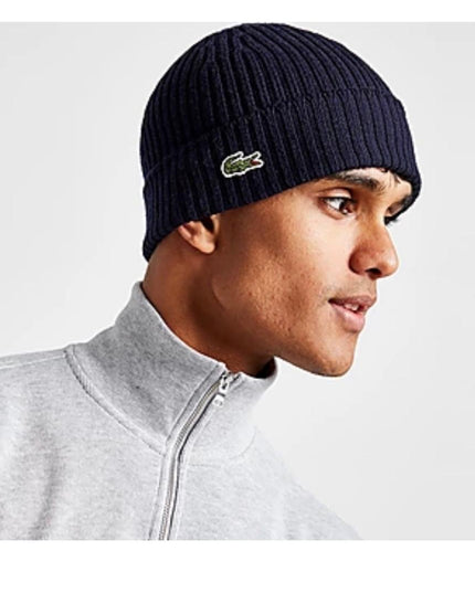 LC Unisex Turned Edge Ribbed Wool Beanie