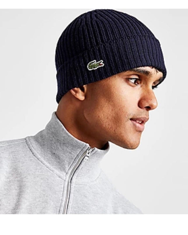 LC Unisex Turned Edge Ribbed Wool Beanie