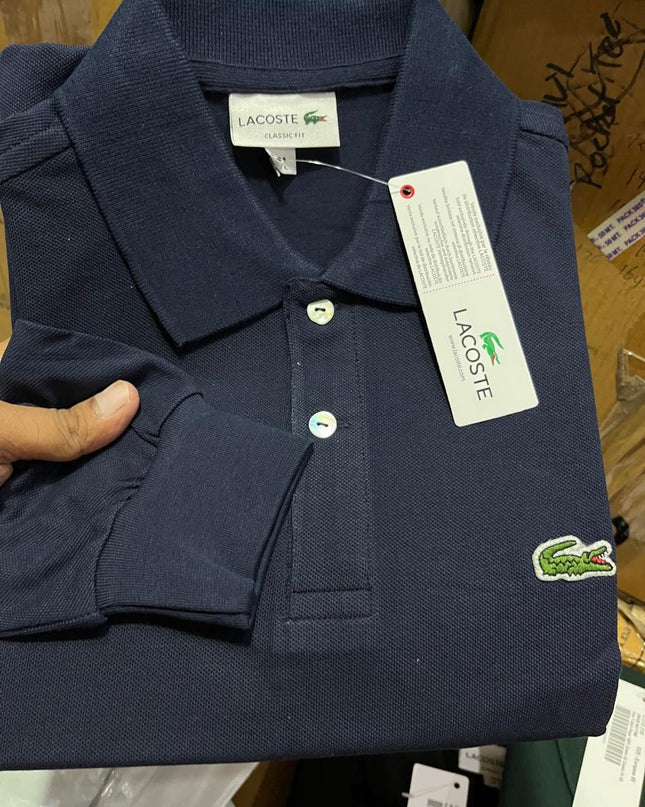 LAACOSTE Men’s Long Sleeve Polo Shirt – Sizes M to XXL