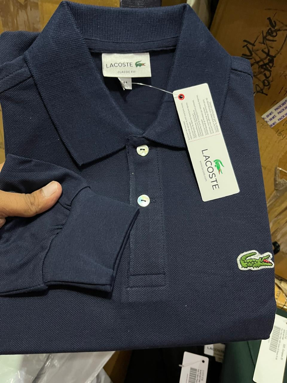 LAACOSTE Men’s Long Sleeve Polo Shirt – Sizes M to XXL