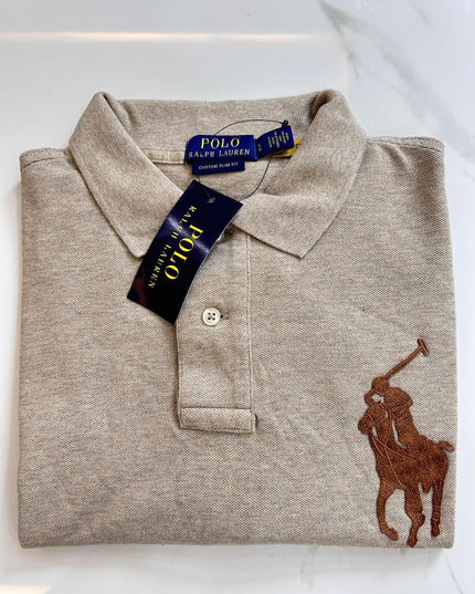 PRL Leather Patch Men’s Polo Shirt