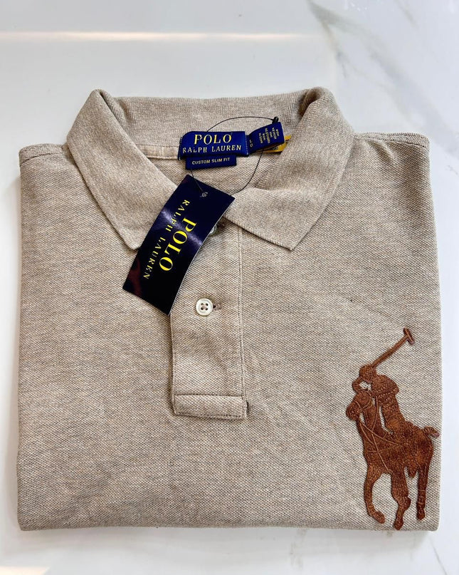 PRL Leather Patch Men’s Polo Shirt