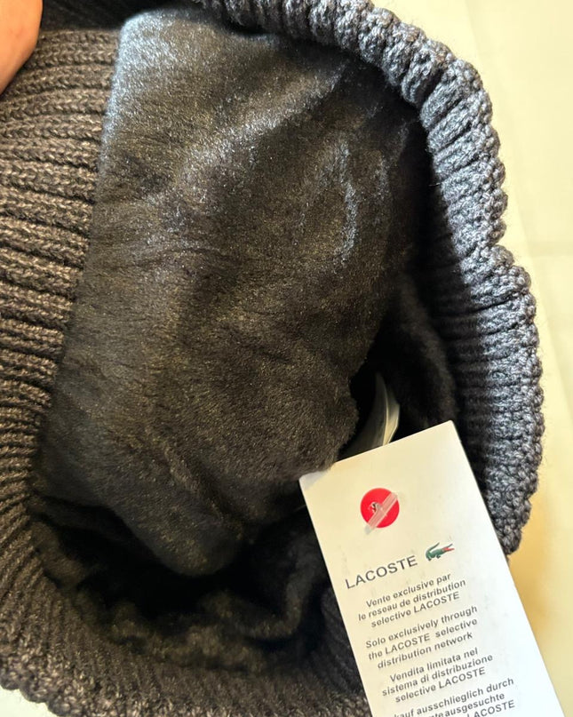LC Unisex Turned Edge Ribbed Wool Beanie