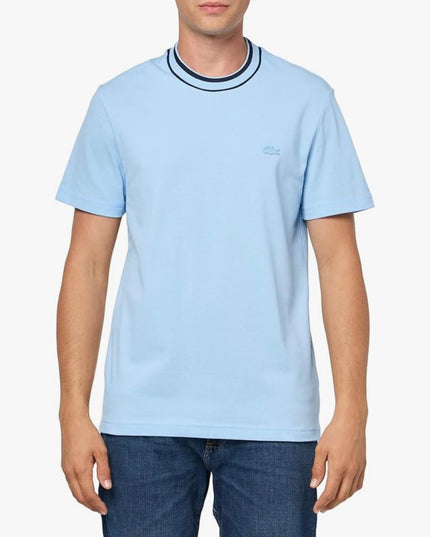 Men’s Stretch Piqué Neck Stripe T-Shirts – LC