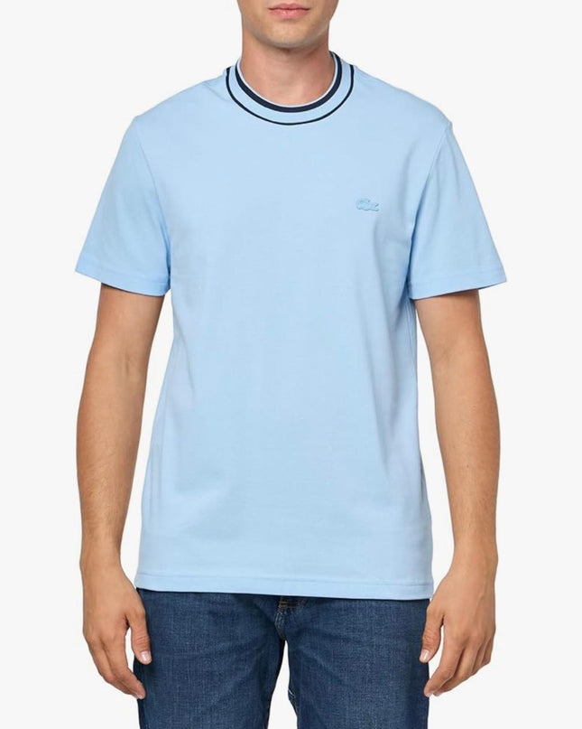 Men’s Stretch Piqué Neck Stripe T-Shirts – LC