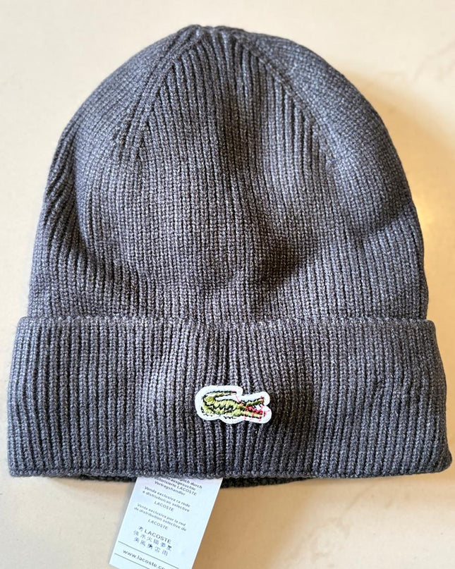 LC Unisex Turned Edge Ribbed Wool Beanie