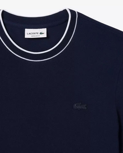Men’s Stretch Piqué Neck Stripe T-Shirts – LC