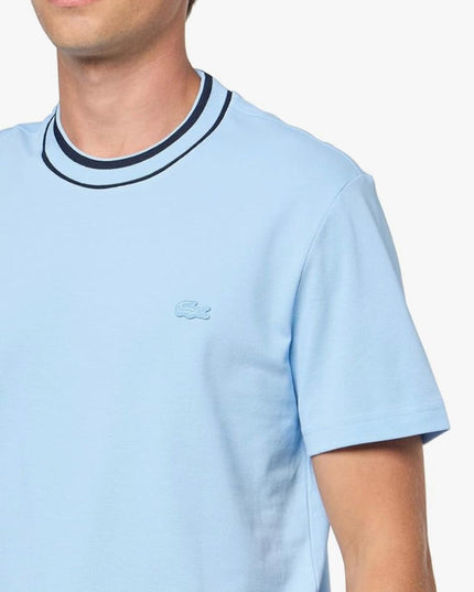 Men’s Stretch Piqué Neck Stripe T-Shirts – LC