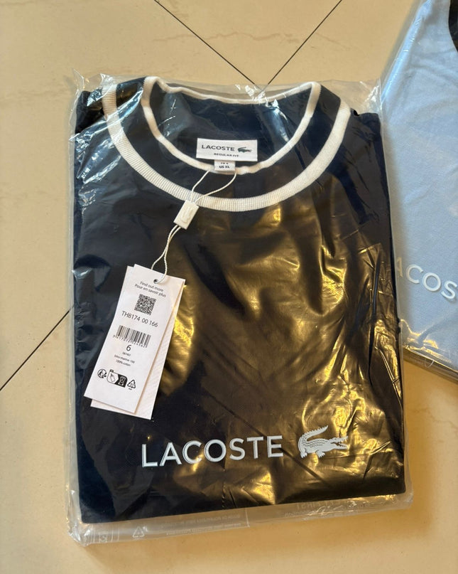 Men’s Stretch Piqué Neck Stripe T-Shirts – LC