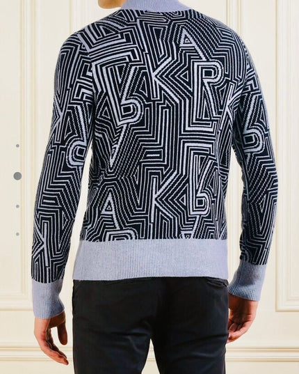 KL Geo Pattern Up-Down Knitted Sweater | Premium Winterwear (S–XL)