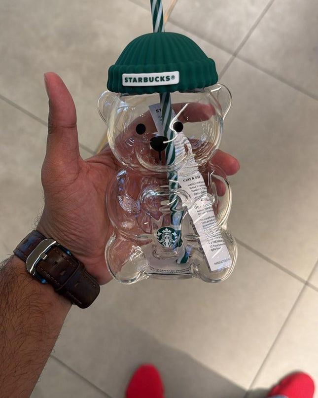 Starbucks Bearista Glass Tumbler – iconic design, heavy quality glass, limited pieces available. Ships fast across India.
