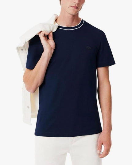 Men’s Stretch Piqué Neck Stripe T-Shirts – LC