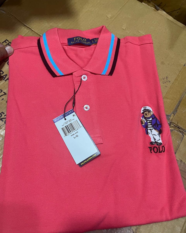 PRL Teddy Tipped Collar Men’s Polo