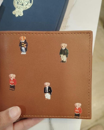 Polo RL Teddy Bear Leather Wallet – Men’s Premium Collection