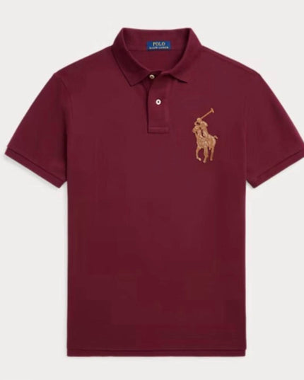 PRL Leather Patch Men’s Polo Shirt