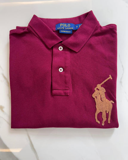 PRL Leather Patch Men’s Polo Shirt