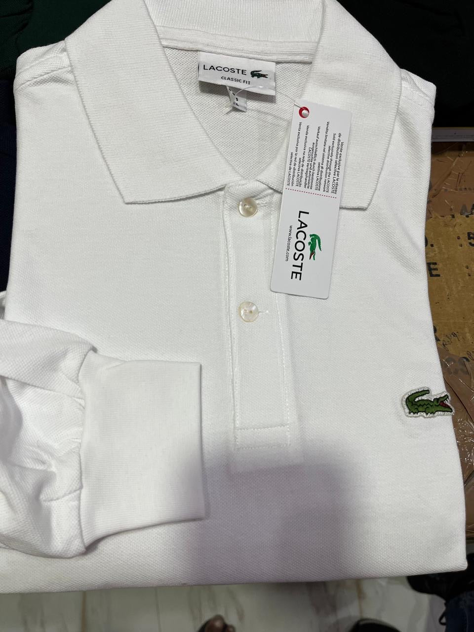 LAACOSTE Men’s Long Sleeve Polo Shirt – Sizes M to XXL