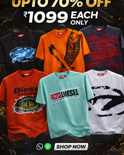 DIESEL | Premium Men’s Graphic Logo T-Shirts – Signature Cotton Crew Neck Streetwear