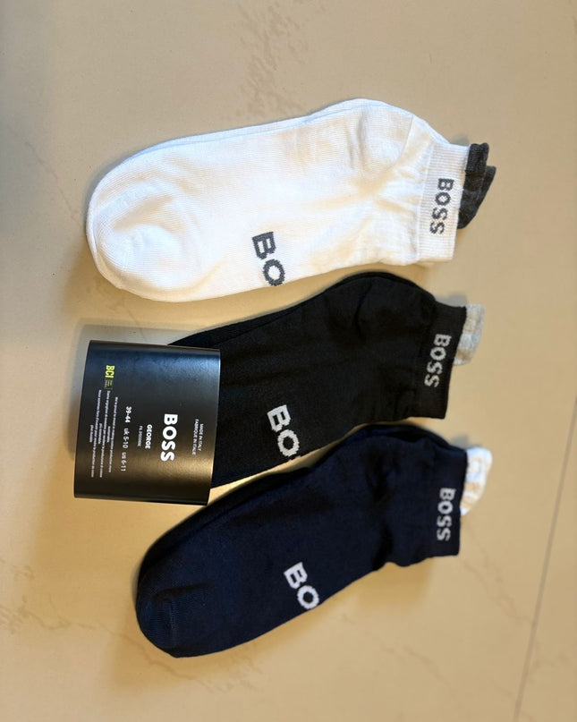 HB Essential Logo Ankle Socks – 3 Pack