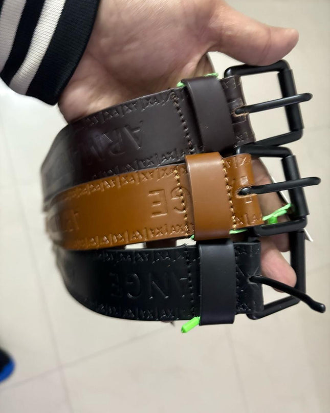 AJ Embossed Leather Belts Collection