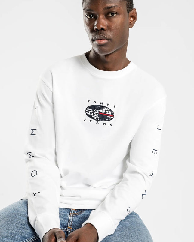 Striped White Long-Sleeve T-Shirts – TJ