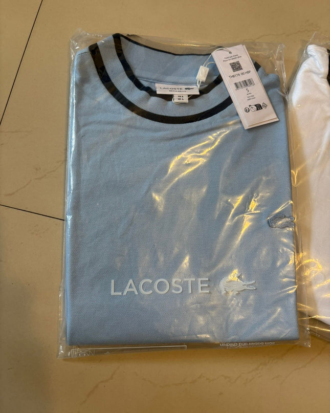 Men’s Stretch Piqué Neck Stripe T-Shirts – LC