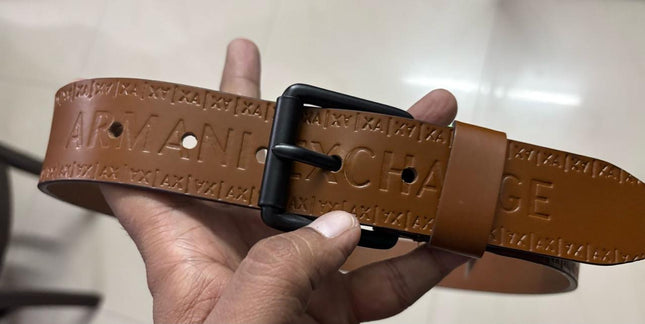 AJ Embossed Leather Belts Collection