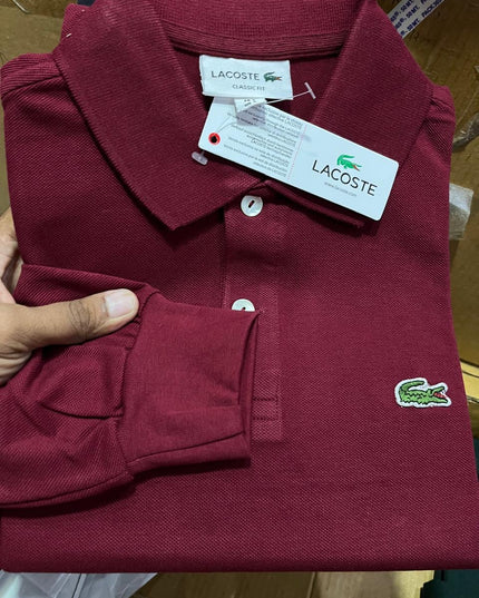 LAACOSTE Men’s Long Sleeve Polo Shirt – Sizes M to XXL
