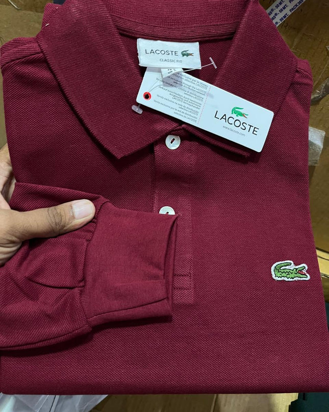 LAACOSTE Men’s Long Sleeve Polo Shirt – Sizes M to XXL