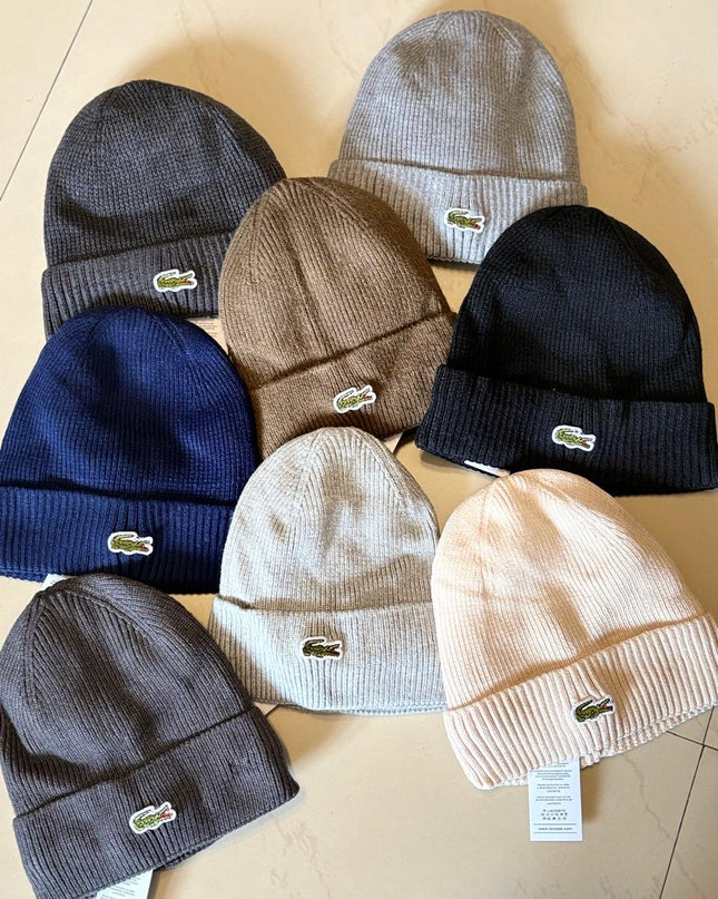 LC Unisex Turned Edge Ribbed Wool Beanie