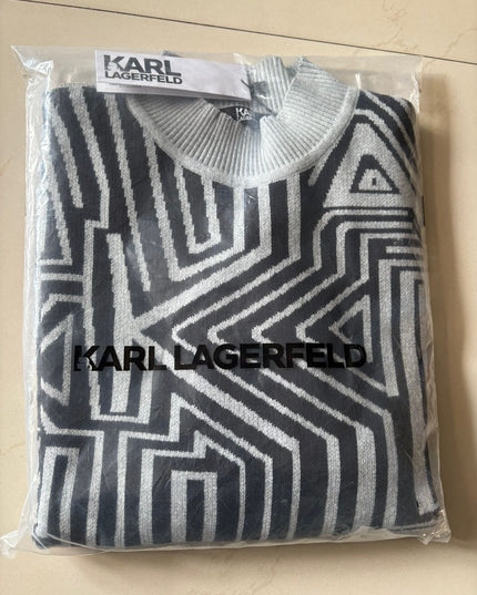 KL Geo Pattern Up-Down Knitted Sweater | Premium Winterwear (S–XL)