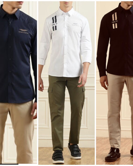 HL × AM Men’s Slim Fit Casual Shirt