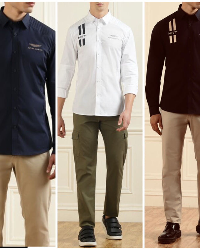 HL × AM Men’s Slim Fit Casual Shirt