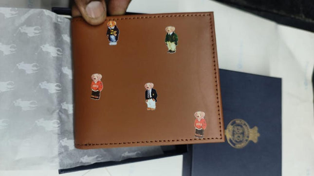 Polo RL Teddy Bear Leather Wallet – Men’s Premium Collection
