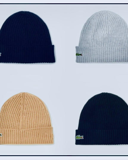 LC Unisex Turned Edge Ribbed Wool Beanie