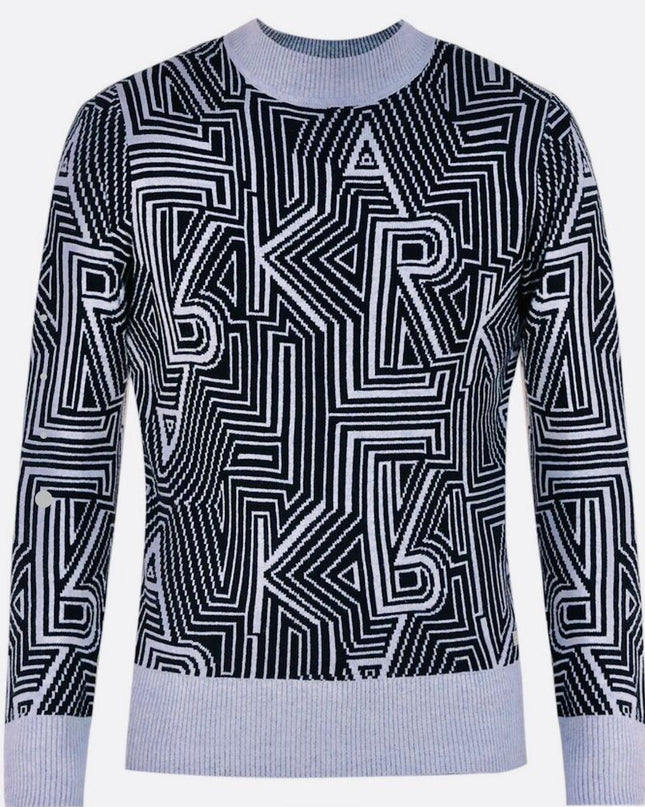 KL Geo Pattern Up-Down Knitted Sweater | Premium Winterwear (S–XL)