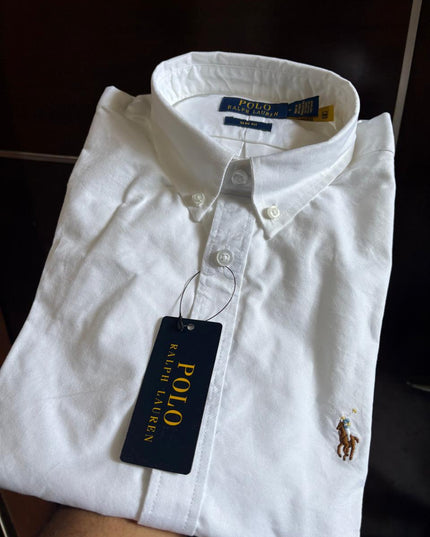 RL Classic White Oxford Shirt | Premium Cotton Formal Shirt (M–XXL)