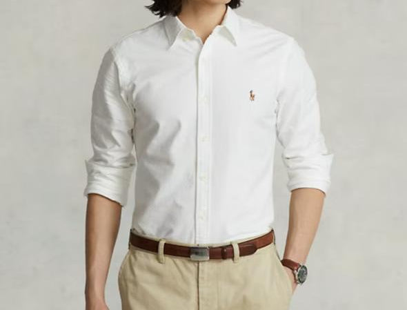 RL Classic White Oxford Shirt | Premium Cotton Formal Shirt (M–XXL)