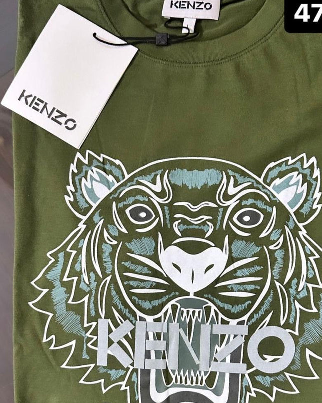 KZ Classic Cotton T-Shirt with Tiger Motif | Premium Casual Tee