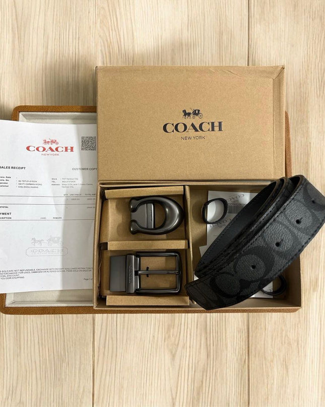 CH Premium Leather Belt Set | 2 Buckle Combo for Versatile Styling