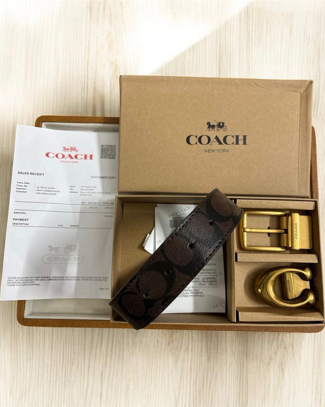 CH Premium Leather Belt Set | 2 Buckle Combo for Versatile Styling
