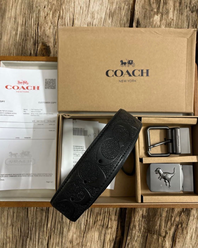 CH Premium Leather Belt Set | 2 Buckle Combo for Versatile Styling