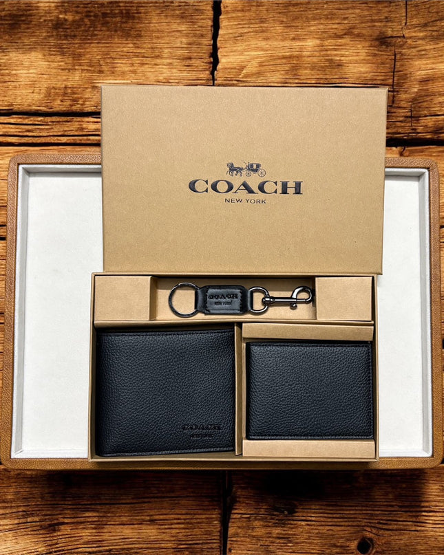 CH Premium Accessories Gift Set | Wallet, Card Holder & Key Chain Combo