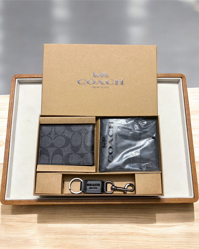 CH Premium Accessories Gift Set | Wallet, Card Holder & Key Chain Combo