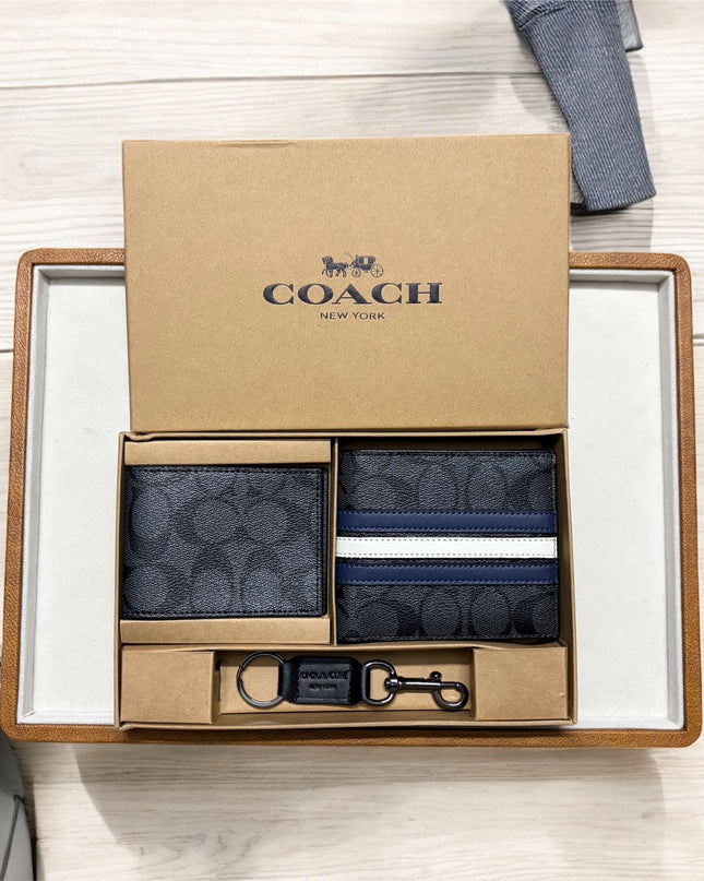 CH Premium Accessories Gift Set | Wallet, Card Holder & Key Chain Combo