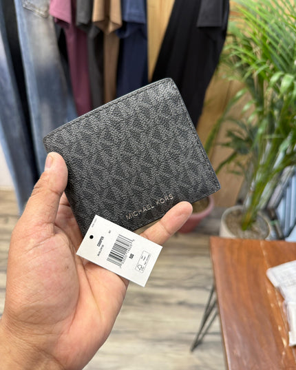 MK Cooper Logo Billfold Wallet With Coin Pouch-  100% original Shipment stock