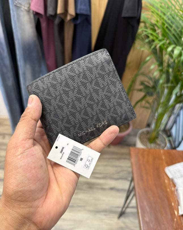 MK Cooper Logo Billfold Wallet With Coin Pouch-  100% original Shipment stock