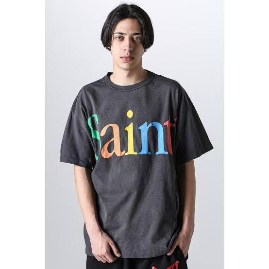 SAINT MXXXXXX Rainbow Text-Print Rainbow Logo Printed T-shirts  L to XXL